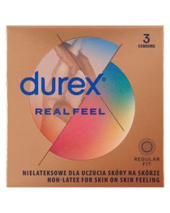 Durex Real Feel, prezerwatywy, 3 szt.