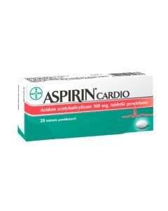 Aspirin Cardio, 100 mg, tabletki powlekane, 28 szt.