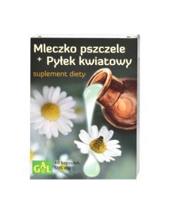 Mleczko pszczele + pyłek kwiatowy, kapsułki, 48 szt.