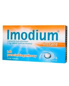 Imodium Instant, 2 mg, tabletki ulegające rozpadowi w jamie ustnej, 6 szt.