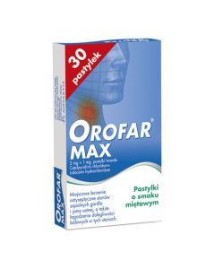 Orofar MAX, 2 mg+1 mg, pastylki twarde, 30 szt.