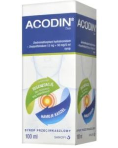 Acodin Duo (Acodin 300) , (15 mg + 50 mg) / 5 ml, syrop, 100 ml