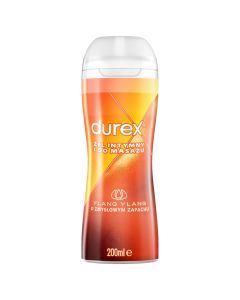 Durex 2w1, żel intymny i do masażu z kwiatem Ylang Ylang, 200 ml