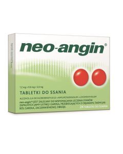 Neo-Angin, 1,2 mg+0,6 mg+5,9 mg, tabletki do ssania, 24 szt.