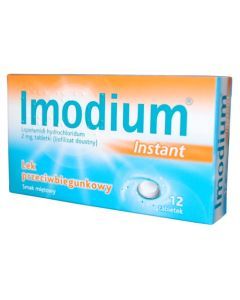 Imodium Instant, 2 mg, tabletki ulegające rozpadowi w jamie ustnej, 12 szt.