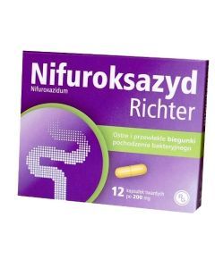 Nifuroksazyd Gedeon Richter, 200 mg, kapsułki twarde, 12 szt.