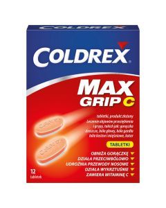 Coldrex MaxGrip C, tabl., 12 szt,blister