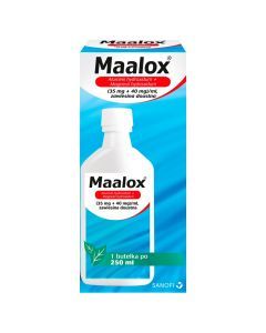 Maalox, (35 mg+40mg)/ml, zawiesina doustna, 250 ml