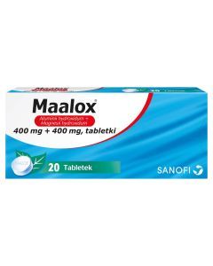Maalox, 400 mg+400 mg, tabletki, 20 szt.