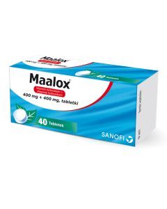 Maalox, 400 mg+400 mg, tabletki, 40 szt.