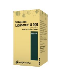 Lipancrea, 8000 j. lipazy, kapsułki, 50 szt.