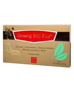 Ginseng 500 plus, płyn doustny, fiolki, 10 ml x 10 szt.