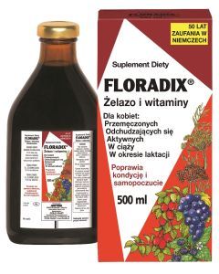 Floradix, płyn żelazo i witaminy, 500 ml