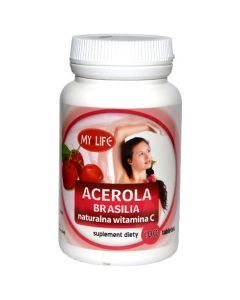 Acerola C Brasilia, naturalna witamina C, tabletki, 100 szt.