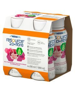 Resource 2.0+Fibre, płyn o smaku owoców leśnych, 4 x 200 ml