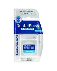 Elgydium Dental Floss, nici dentystyczne, pęczniejące, miętowe, 25 m