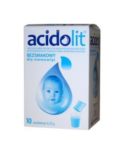 Acidolit, proszek bezsmakowy dla niemowląt, 4,35 g,10 saszetek