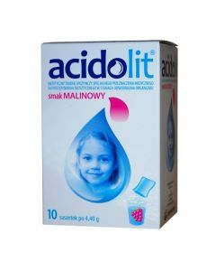 Acidolit, proszek, smak malinowy, 4,4 g, 10 saszetek