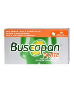 Buscopan Forte, 20 mg, tabletki powlekane, 10 szt.