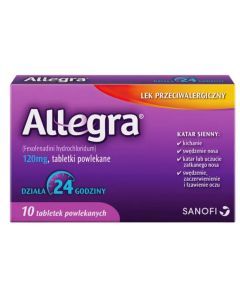 Allegra, 120 mg, tabletki powlekane, 10 szt.