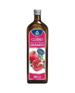 Granat 100%, sok, z owocow granatu, granVital, 490 ml