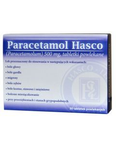 Paracetamol  Hasco, 500 mg, tabletki powlekane, 30 szt.