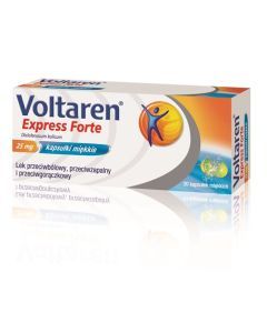 Voltaren Express Forte, 25 mg, kapsułki miękkie, 20 szt.