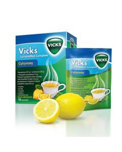 Vicks AntiGrip Complex (SymptoMed Cytryna), proszek do sporządzania roztworu doustnego, 10 saszetek