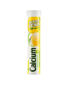 Calcium + witamina C, tabletki musujące o smaku cytrynowym, 20 szt.