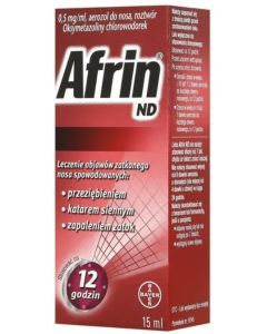 Afrin ND, 0,5 mg/ml, aerozol do nosa, 15 ml