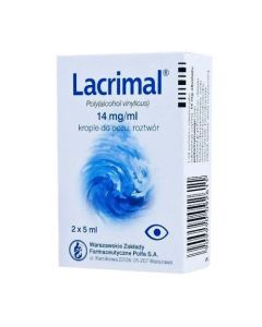 Lacrimal, krople do oczu, nawilżające, 2 x 5 ml