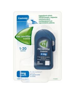 Nicorette Coolmint, 4 mg, tabletki do ssania, 20 szt.