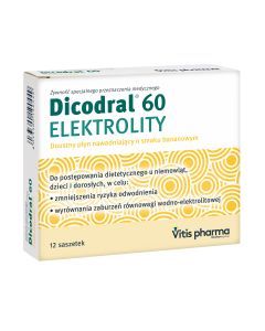 Dicodral 60, elektrolity, 12 saszetek