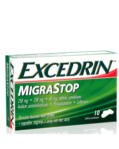 Excedrin MigraStop, 250 mg + 250 mg + 65 mg, tabletki powlekane, 10 szt.