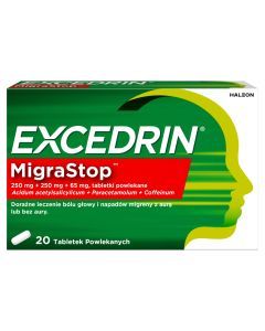 Excedrin MigraStop, tabl.powl., 20 szt