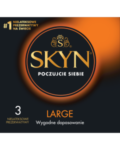 Skyn Large, nielateksowe prezerwatywy, 3 szt.