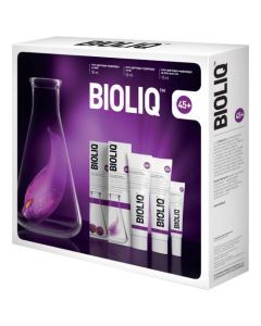 Zestaw Promocyjny Bioliq 45+, krem na dzień, 50 ml + krem na noc, 50 ml + krem do okolic oczu i ust, 15 ml