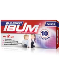 Ibum dla dzieci, 125 mg, czopki, 10 szt.