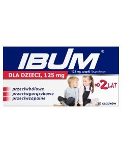 Ibum dla dzieci, 125 mg, czopki, 10 szt.