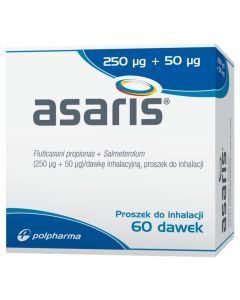 Asaris, (250mcg+50mcg)/dawkę, proszek do inhalacji, 60 dawek