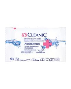 Cleanic Antibacterial, chusteczki odświeżające, 15 szt.