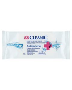 Cleanic Antibacterial, chusteczki odświeżające, 15 szt.