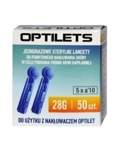 OptiLets, jednorazowe, sterylne lancety,  50 szt.