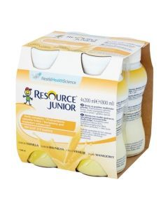 Resource Junior, płyn o smaku waniliowym, 4 x 200 ml