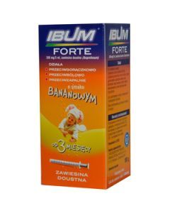 Ibum forte, 200 mg/5 ml, zawiesina doustna o smaku bananowym, 100 g