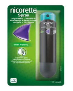 Nicorette Spray,1mg/ dawkę, aerozol do stosowania w jamie ustnej, 1 dozownik (150 dawek)