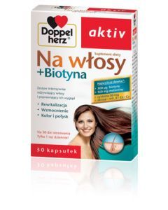 Doppelherz aktiv Na włosy + Biotyna, kapsułki, 30 szt.