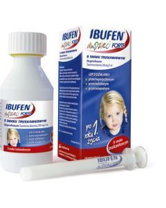 Ibufen forte dla dzieci o smaku truskawkowym, 200 mg/5 ml, zawiesina doustna, 40 ml