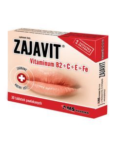 Zajavit, witamina B2 + C + E + Fe, tabletki powlekane, 30 szt.