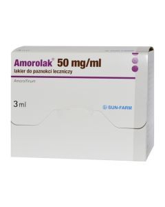 Amorolak, 50 mg/ml, lakier do paznokci leczniczy, 3 ml (1 butelka)